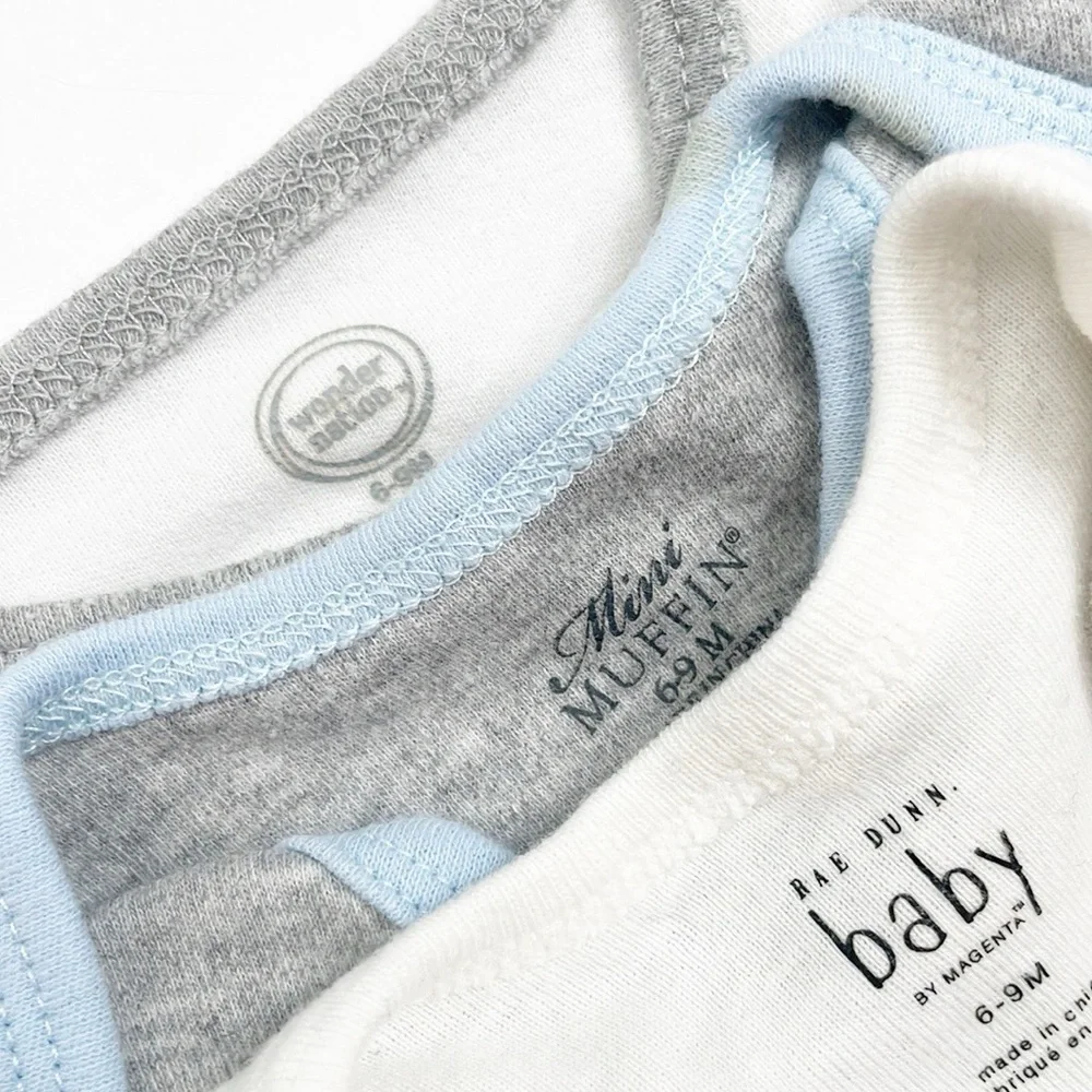 Wonder Nation/Mini Muffin/Rae Dunn Baby baby boys short sleeve bodysuits